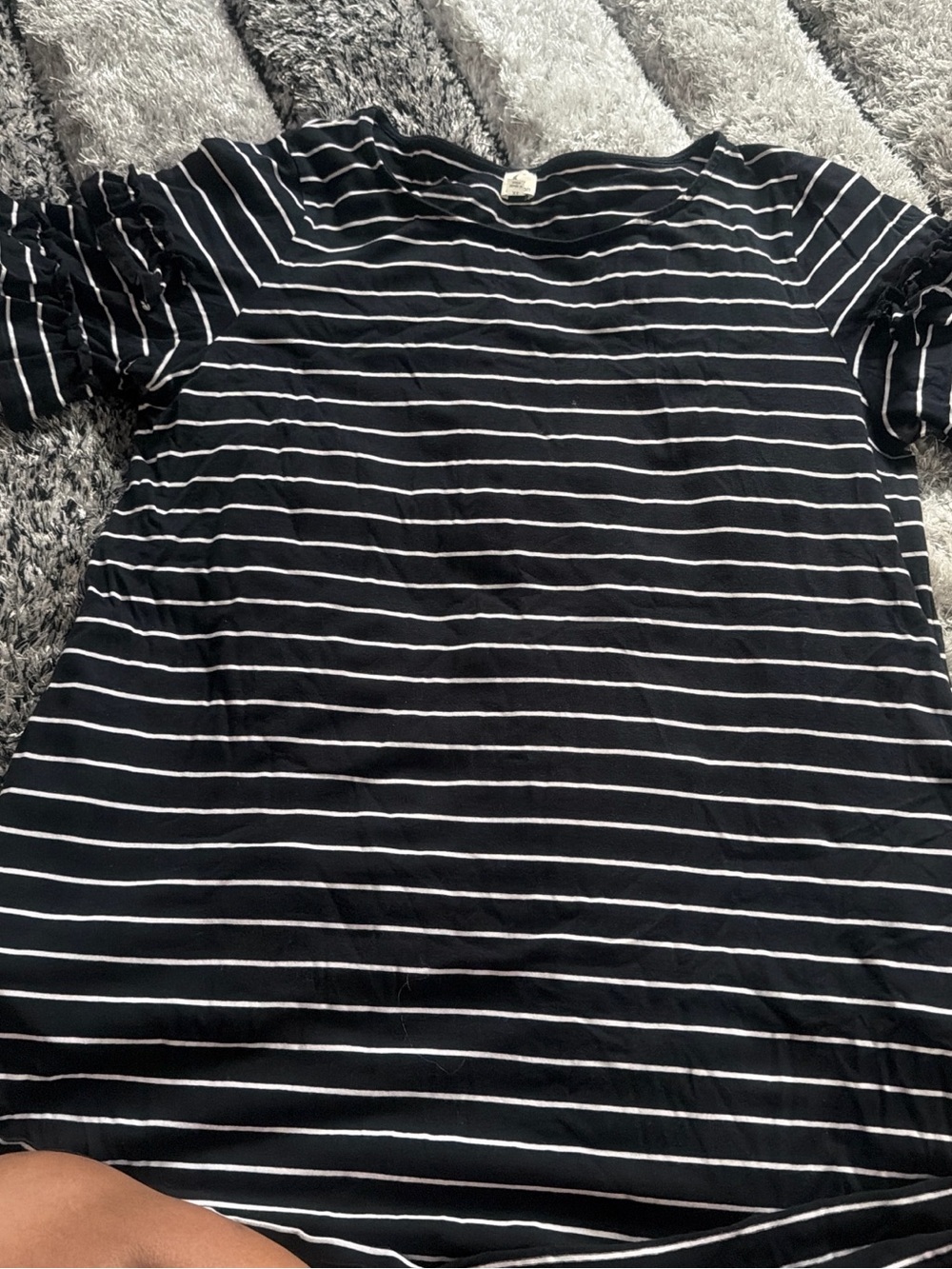 Striped Black and White Women’s Dress